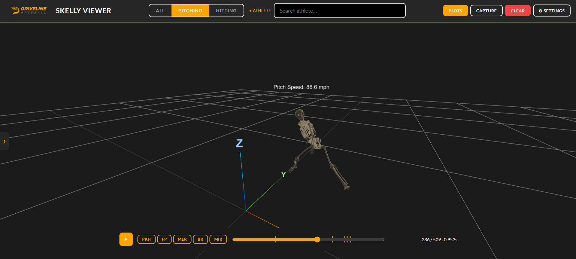 Biomech Viewer 3D skeleton visualization